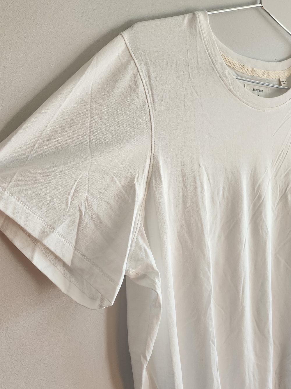 Billy Reid Pima Cotton Crewneck Tee Shirt Men Large White Quiet Luxe Minimalist - Picture 7 of 9